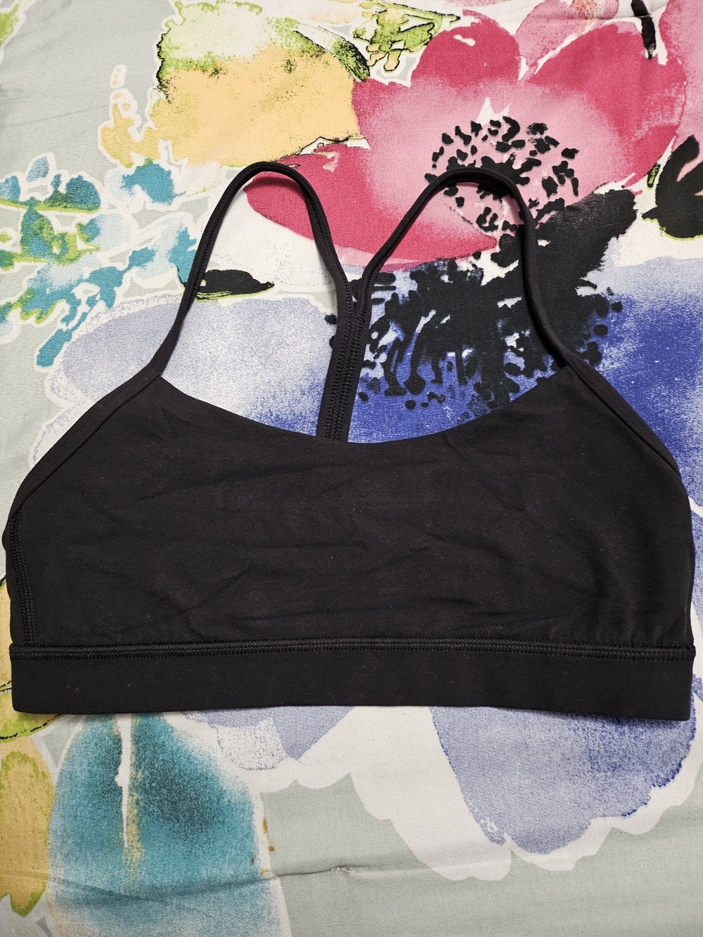 lululemon athletica Black Thin-Strap Sports Bralette